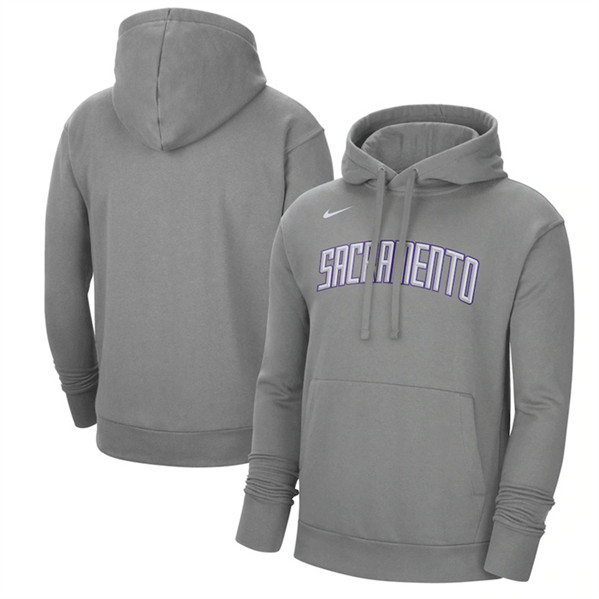 Men's Sacramento Kings Heather Charcoal 2022/23 City Edition Essential Pullover Hoodie